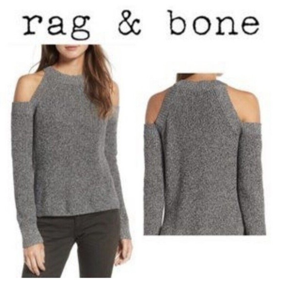 Rag & Bone Dana Cold Shoulder Marked Knit Sweater Size XS EUC - Picture 6 of 12